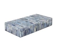 Handicrafts Home Decorative Storage Box with Lid, Boxes for Home, Coffee Table & Bookshelf, Keepsake & Memory Organizer, Remote Holder, Trinket Box, Boho & Vintage Accent Decor, IVORY OCEAN, 12X6X2