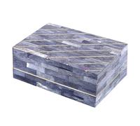Handicrafts Home Decorative Storage Box with Lid, Boxes for Home, Coffee Table & Bookshelf, Keepsake & Memory Organizer, Remote Holder, Trinket Box, Boho & Vintage Accent Decor, AEGEAN CORAL, 9X6X3.5
