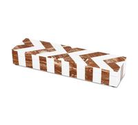 Handicrafts Home Decorative Storage Box with Lid, Brown & White Chevron Pattern Keepsake Box, Jewelry Organizer, Memory Box, Vintage Boho Home, Shelf Decor Accent for Coffee Table, 10 x 2.5 x 1.5 Inch