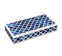 Handicrafts Home Decorative Storage Box with Lid for Home, Coffee Table & Bookshelf, Keepsake & Memory Organizer, Remote Holder, Trinket Box, Boho & Vintage Accent Decor, PATISSERIE CLASSIC, 12X6X2