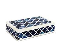 Handicrafts Home Decorative Storage Box with Lid for Home, Coffee Table & Bookshelf, Keepsake & Memory Organizer, Remote Holder, Trinket Box, Boho & Vintage Accent Decor, PATISSERIE CLASSIC, 8X5X2