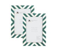 Handicrafts Home Green & White 4 by 6 Picture Frame Set of 2, Vintage Photo Frames for Wall or Tabletop Display, Bookshelf, Family Wall Decor, Gallery Wall Frame Set, Multi Picture Frames Collage