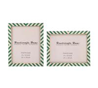Handicrafts Home Green & White 8x10 Picture Frame Set of 2, Vintage Photo Frames for Wall or Tabletop Display, Bookshelf, Family Wall Decor, Gallery Wall Frame Set, Multi Picture Frames Collage