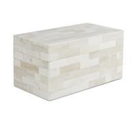 Handicrafts Home Handmade Classic Pattern Decorative Box - Storage Organizer, Decor Centrepiece, Memory Keepsakes, Home Decor - Boho Style Treasure Box, Multipurpose Gift - White Bone Inlay, 10x5x5