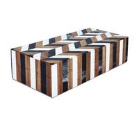 Handicrafts Home Handmade Decorative Storage Box with Lid - Boho Organizer Box, Jewelry Storage Marquet Cosmo Collection - Resin Inlay & Wood - Modern Decor Accent- 10X4.5X2.5 Inches