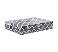 Handicrafts Home Handmade Moroccan Pattern Inspired Decorative Box - Small Storage Organizer for Neck Chains, Watches, Memory Keepsakes - Boho Style Treasure Box, Multipurpose Gift - Grey, 6x8x1.5