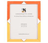 Handicrafts Home Handmade Resin Inlay Orange Picture Frame Brass Decor, 8x10