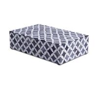 Handicrafts Home Handmade Star Pattern Decorative Box - Storage Organizer, Decor Centrepiece, Memory Keepsakes, Home Decor - Boho Style Treasure Box, Multipurpose Gift - Slate White, 10x6x2.5