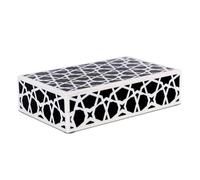 Handicrafts Home Handmade Zellij Collection Decorative Jewelry Box Organizer - Keepsakes, Trinkets, and Home Decor - Antique Coffee Table Storage, Wedding Memory Box, Farmhouse Style Decor, 8x5x2