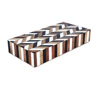 Handicrafts Home Large Decorative Storage Box 12x6- Coffee Table Organizer Box, Modern Home Décor Accent, Keepsake Memory Box, Jewelry Storage Box, Boho Decorative Box with Lid for Shelf, Mantle Decor