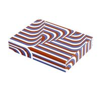 Handicrafts Home Large Decorative Storage Box with Lid- 8x6x1.5” Coffee Table Organizer, Keepsake-Decorative Boxes for Home Decor, Stylish Decorative Box for Office Décor-Carnaby Twist