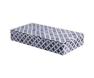 Handicrafts Home Large Decorative Storage Box with Lid, Moroccan Coffee Table Storage Organizer Box, Wooden Remote Holder Keepsake Storage Box, Console Table Storage, Black & White, 12 x 6 x 2 Inch