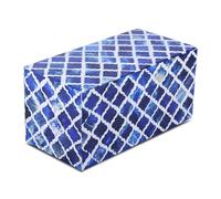 Handicrafts Home Large Decorative Storage Box with Lid, Moroccan Memory Keepsake Storage Box, Deep Jewelry Storage Organizer, Bone Inlay Resin Wooden Coffee Table Decor Box, Blue, 10 x 5 x 5