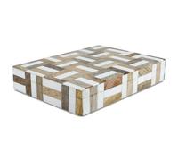 Handicrafts Home Large Decorative Storage Box with Lid Wooden Decorative Box Coffee Table Storage Box Living Room Organizer, Resin Inlay Marquet Chase Collection - 6x8x1.5 Inch