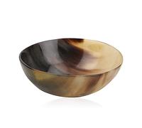 Handicrafts Home Ox Horn Shave Brush Bowl Lathering Up Shaving Soap Cup Mug Palm Dish Real Handmade Bowls - Christmas Gifts (5 Inch Diameter)
