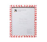Handicrafts Home Photo Frame Damask Art Inspired Trendy Decorative Picture Frames for Wall and Table Top, 8x10 Red White -Mothers Day Gifts
