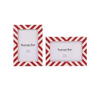 Handicrafts Home Red & White 4 by 6 Picture Frame Set of 2, Vintage Photo Frames for Wall or Tabletop Display, Bookshelf, Family Wall Decor, Gallery Wall Frame Set, Multi Picture Frames Collage