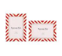 Handicrafts Home Red & White 5x7 Picture Frame Set of 2, Vintage Photo Frames for Wall or Tabletop Display, Bookshelf, Family Wall Decor, Gallery Wall Frame Set, Multi Picture Frames Collage