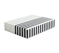 Handicrafts Home Slim Decorative Storage Box with Lid, Black White Modern Remote Control Box, Decorative Desk Organizer, Shelf Storage Box for Living Room Decor, Mono Lead 8 x 6 x 1.5