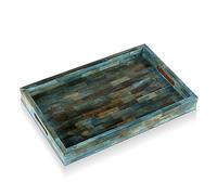Handicrafts Home Small Bathroom Tray for Countertop, Vanity Tray for Perfume & Cosmetics, Guest Towel Holder, Decorative Serving Tray for Bathroom & Kitchen Counter Organizer, Vintage Decor - 11x17