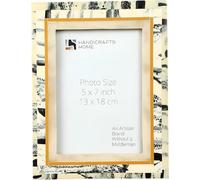 Handicrafts Home Vintage Picture Frame 5x7, Handmade Decorative Photo Frames For Living Room, Minimal Decor For Office, White Ivory Photo Frame For Farmhouse Decor, Living Rooms Wall & Mantle Decor