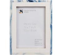 Handicrafts Home White & Blue Picture Frame for Vintage Decor, Handmade 4x6 Photo Frame for Coastal Decor, Handmade Decorative Frames for Wall & Tabletop, Farmhouse & Home, Living Room, Desk & Office