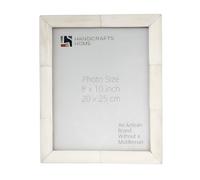 Handicrafts Home White Picture Frame 8x10, Handmade Vintage Photo Frame for Tabletop & Wall Decor, Modern Farmhouse, Minimal Home & Office Decor, Decorative Photo Frame for Living Room & Gallery Wall