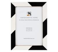 Handicrafts Home White Picture Frame, Handmade Resin Inlay 4x6 Black & White Photo Frame for Office Decor, Decorative Photo Frames for Home Decor, Farmhouse, Shelf, Wall & table top Decor, Desk Decor