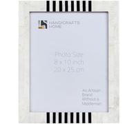 Handicrafts Home White Picture Frame, Handmade Resin Inlay 8x10 Black & White Photo Frame for Christmas and Holiday giftings, Decorative Photo Frames for Home Decor, Farmhouse, Wall & table top Decor