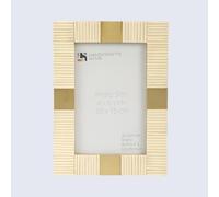 Handicrafts Home White Picture Frame, Handmade Resin Inlay & Brass 4x6 Decorative Frame for Christmas Decor and Holiday giftings, Home Decor, Wall, Farmhouse, Boho, Shelf, Desk & Gallery Wall Decor.