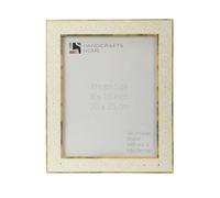 Handicrafts Home White Picture Frame, Handmade Resin Inlay & Wood 8x10 Photo Frame for Christmas, Holiday Gifting, Home Decor, Modern Farmhouse, Shelf Styling & Elegant Living Room,Wall/Tabletop Decor