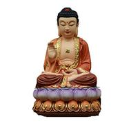 Handicrafts Sakyamuni Resin Amitabha painted statues temples Buddha statue Buddhist Arts and crafts joss about 22 * 13.5CM