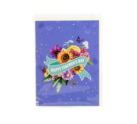 Handicraftsman Blossomy Greeting Card for Teachers Highlighting Sustainable Paper and Flexible Use Permanent Celebration Card