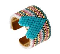 Handicraftsman Constructed Sequined Heart Hoop Antique Beads Nonconformist Plan Permanent Rustless Jewelry Gift Nonconformist Elegant Wedding Hoop