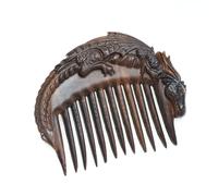 Handicraftviet Hand-Carved Wooden Hair Comb, Wooden Viking Comb for Men's Hair, Beard, and Mustache, Unique for Dad; Viking Gifts for Dad and Grandpa - Dragon comb