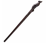 Handicraftviet Wooden Wolf Wand - Hand Carved Magic Wand Witch Wand Real Wood/Wand 15'' for Wizards Collectible and Cosplay, Magical Gift for Halloween, Christmas and Birthday Party (S7)