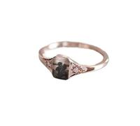 Handimake For Her Mom & Grandma: Women's Commemorative Ring with Custom Photo, Engraved Image & Lucky Stone