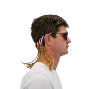 HandinHandCreations USA Mullet Sunglasses Headband American Party Costume - 4th of July Summer Fun
