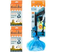 Handiscoop Ultimate Pro dog poop scoop and 160 Handibag bags - pooper scooper with mounting bracket accessory