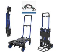 HandiWorld Handimoova 2In1 70Kg Sack Truck, Multi-Position 135Kg Folding Platform Trolley, Multi-Function Hand Truck