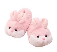 HANDKEI Women's Bunny Slippers Pink Size 2 UK (Pink, numeric_2)