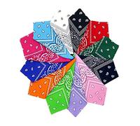 Handkerchiefs for Men Big Size Cotton Double Set Cowboy Head Bandana Bandanas Multi Paisley Sided Scarf Dozen Colored Handkerchief Handkerchief for Women Soft