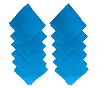 Handkerchiefs Men Hankies Cotton Handkerchiefs Lot Accessories Men 12pcs Rumal (Blue)