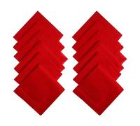 Handkerchiefs Men Hankies Cotton Handkerchiefs Lot Accessories Men 12pcs Rumal (Red)