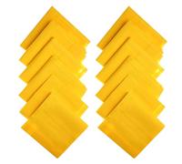 Handkerchiefs Men Hankies Cotton Handkerchiefs Lot Accessories Men 12pcs Rumal (Yellow)