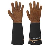 HANDLANDY HLDD Rose Pruning Gloves for Women & Men, Long Thorn Proof Leather Gardening Gloves with Forearm Protection, Garden Work Gauntlet
