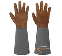 HANDLANDY HLDD Rose Pruning Gloves for Women & Men, Long Thorn Proof Leather Gardening Gloves with Forearm Protection, Garden Work Gauntlet