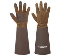 HANDLANDY HLDD Rose Pruning Gloves for Women & Men, Long Thorn Proof Leather Gardening Gloves with Forearm Protection, Garden Work Gauntlet