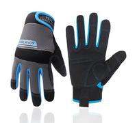 HANDLANDY HLDD UltraLight Safety Work Gloves, Mens & Women Multi-Functional Work Gloves with Extensive Palm Protection, Mechanic Gardening Construction DIY Glove with Touchscreen