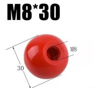 Handle Ball Nut for Food Production Equipment Ensures Smooth Operation Across For Various Applications (M8-30bakelite red)